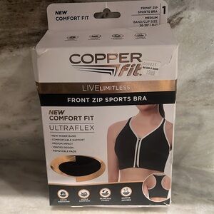 Copperfit Black and White Sports Bra